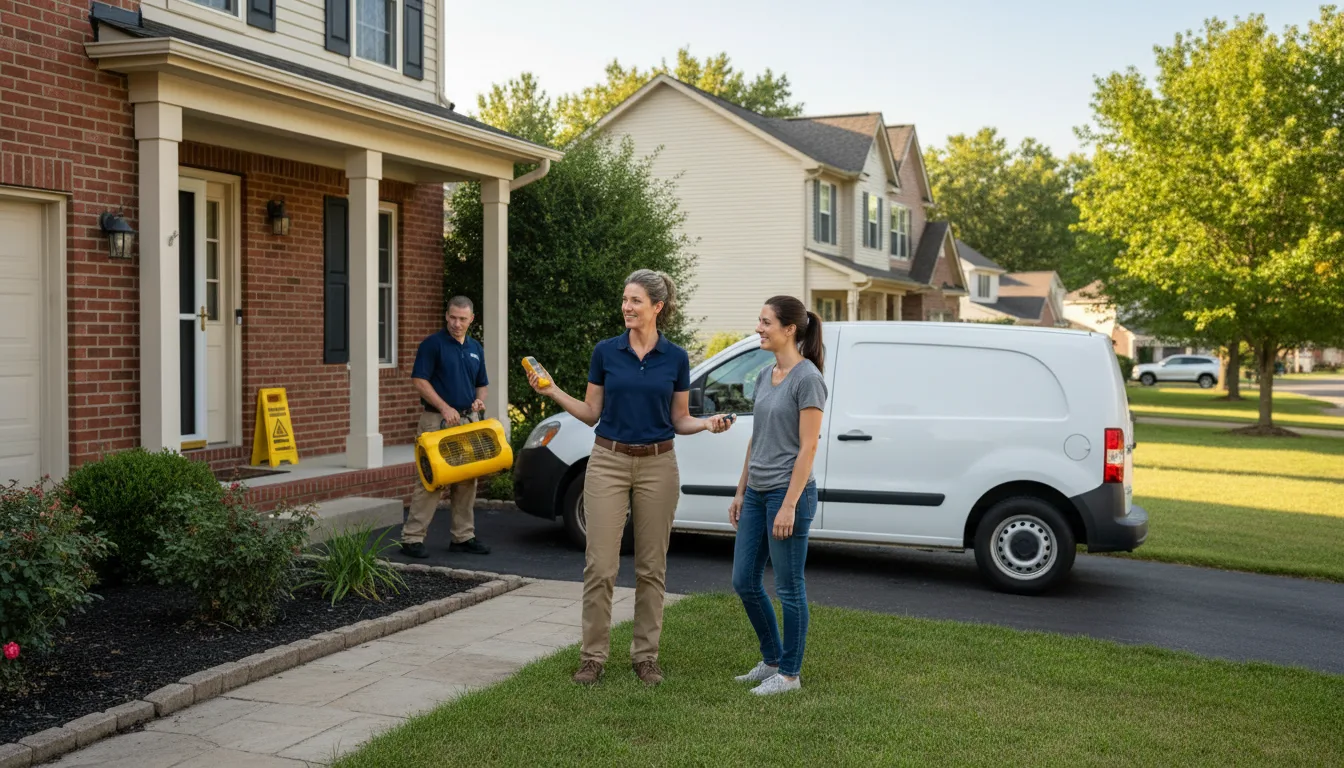 Residential water damage restoration in Brookside, NJ